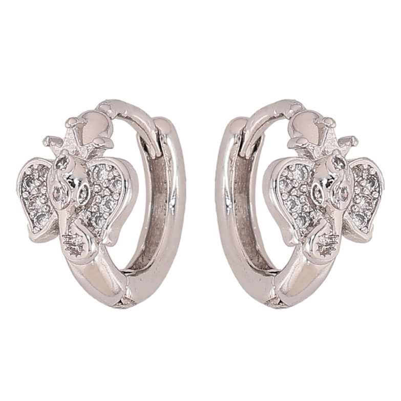 Сережки Xuping M&L колір Родій колечка "Королівський слон" фото №1