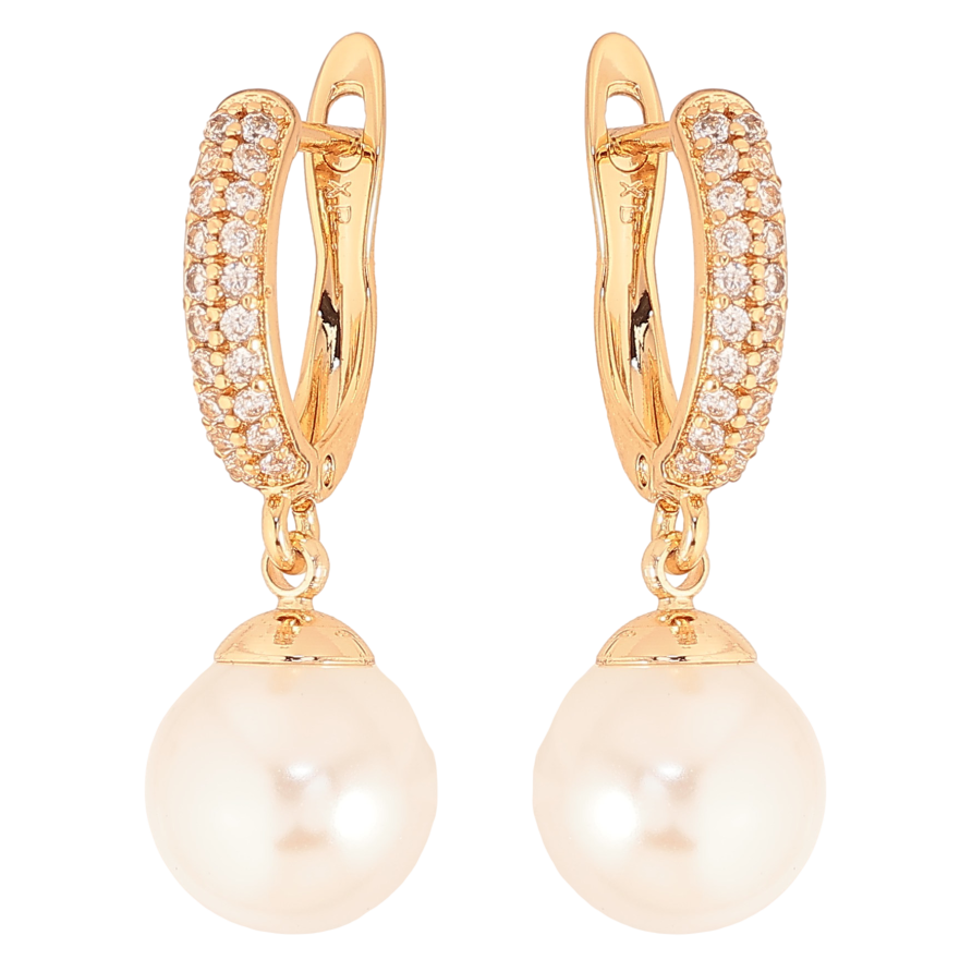 Серьги Xuping M&L цвет 18K английский замок "Жемчужные подвески" фото №1