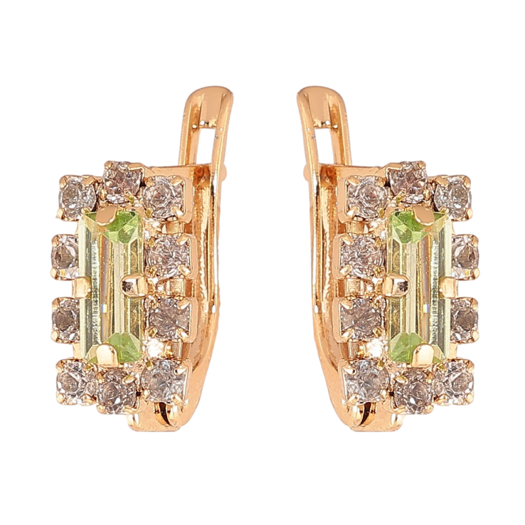 Серьги Xuping M&L цвет 18K английский замок "Инкрустация кристаллами" фото №2