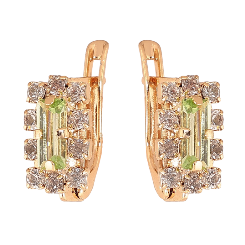 Серьги Xuping M&L цвет 18K английский замок "Инкрустация кристаллами" фото №1