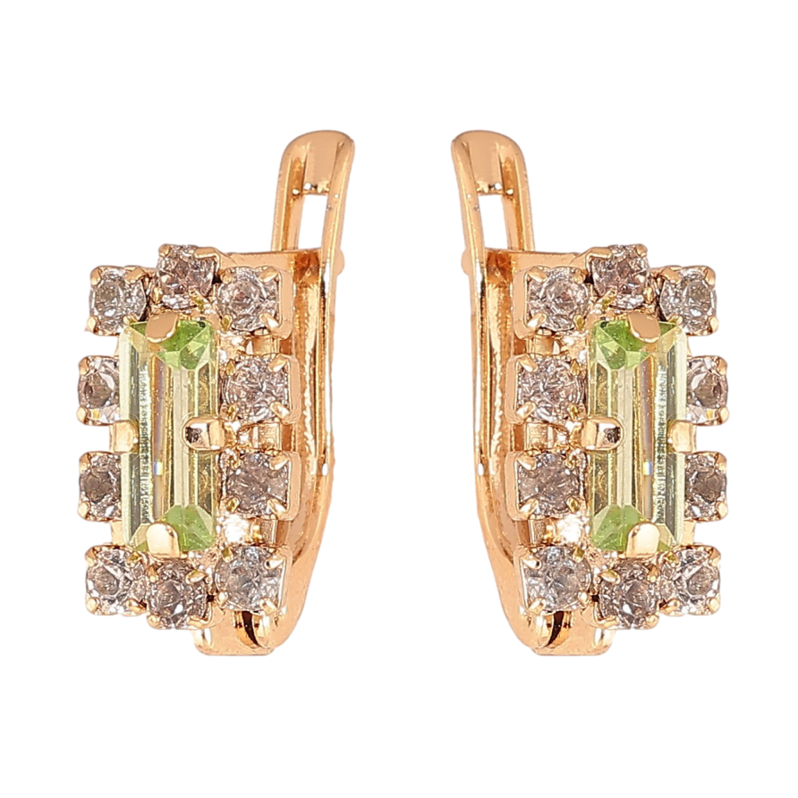 Серьги Xuping M&L цвет 18K английский замок "Инкрустация кристаллами" фото №1