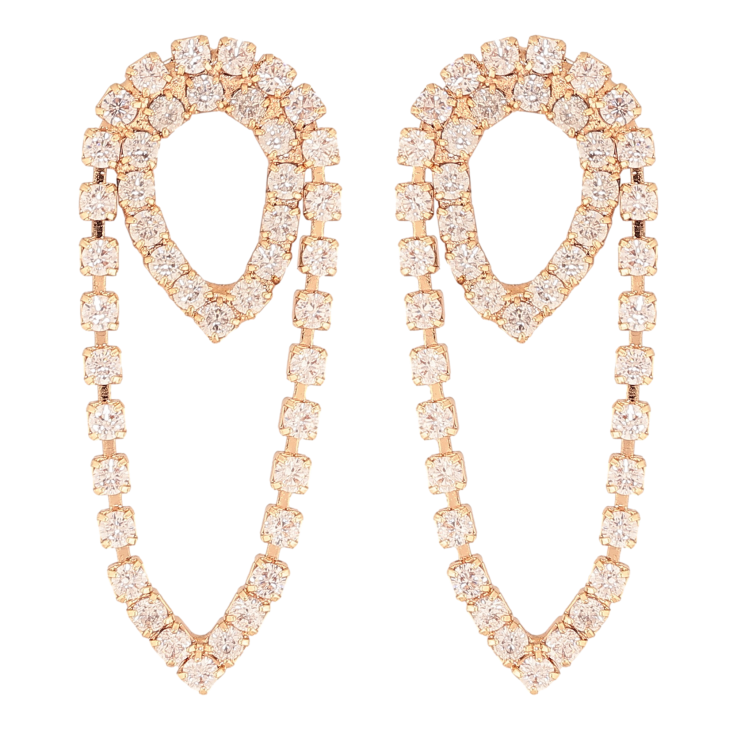 Серьги Xuping M&L цвет 18K пусеты "Декоративные подвески с кристаллами" фото №15