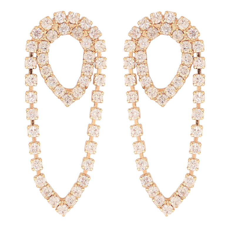 Серьги Xuping M&L цвет 18K пусеты "Декоративные подвески с кристаллами" фото №1