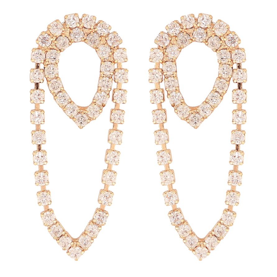 Серьги Xuping M&L цвет 18K пусеты "Декоративные подвески с кристаллами" фото №1