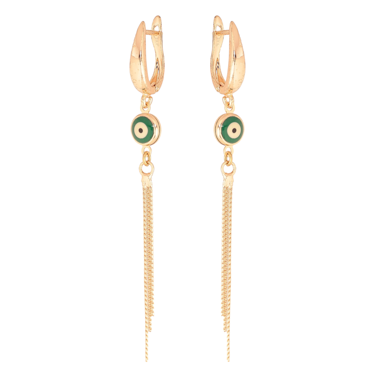 Серьги Xuping M&L цвет 18K английский замок "Подвески с оберегом "Глаз Фатимы" фото №5