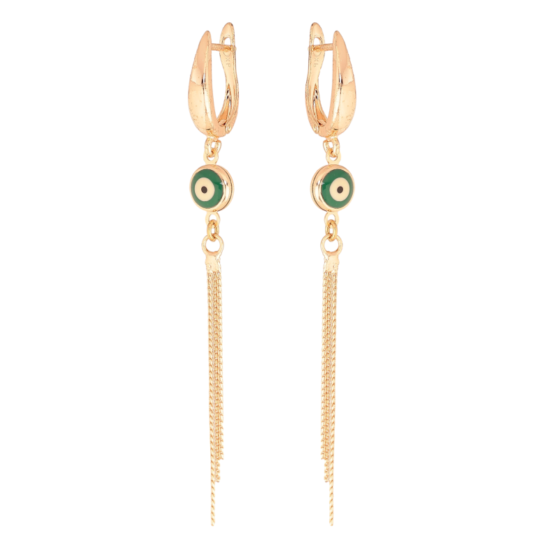 Серьги Xuping M&L цвет 18K английский замок "Подвески с оберегом "Глаз Фатимы" фото №1