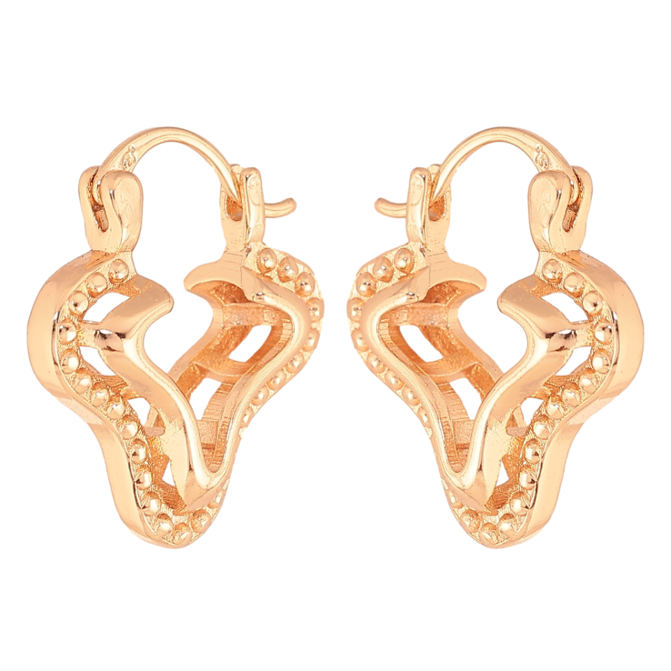 Серьги Xuping M&L цвет 18K замок-булавка "Декоративный узор" фото №2
