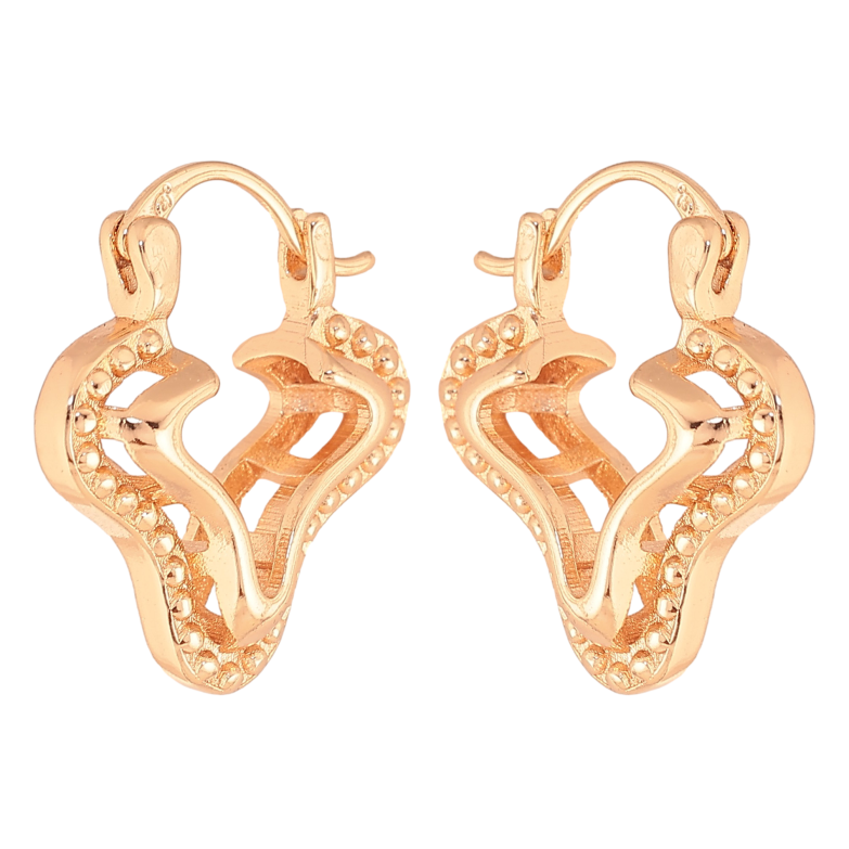 Сережки Xuping M&L колір 18K замок-шпилька "Декоративний візерунок" фото №1 Сережки Xuping M&L колір 18K замок-шпилька "Декоративний візерунок" фото №1