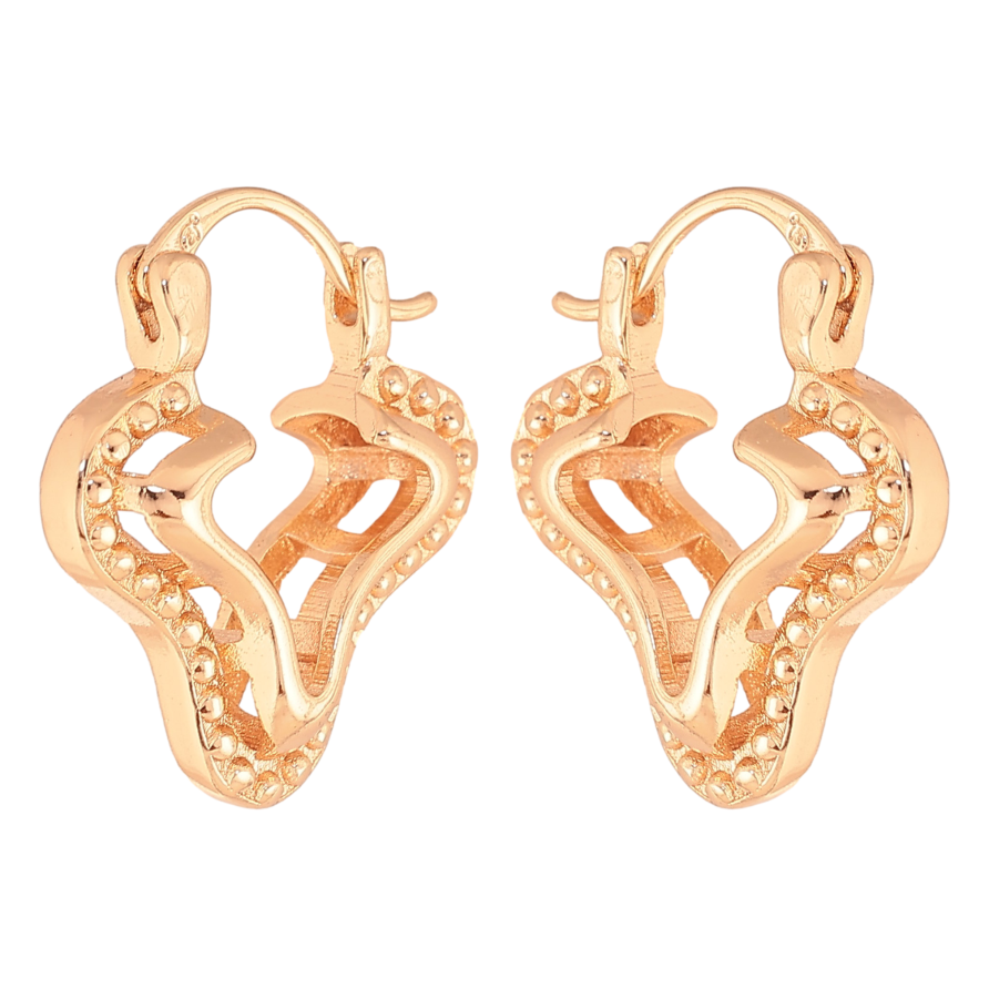 Серьги Xuping M&L цвет 18K замок-булавка "Декоративный узор" фото №1