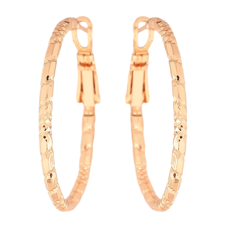 Серьги Xuping M&L цвет 18K кольца (конго) "Декоративный узор" ø 3см фото №1 Серьги Xuping M&L цвет 18K кольца (конго) "Декоративный узор" ø 3см фото №1