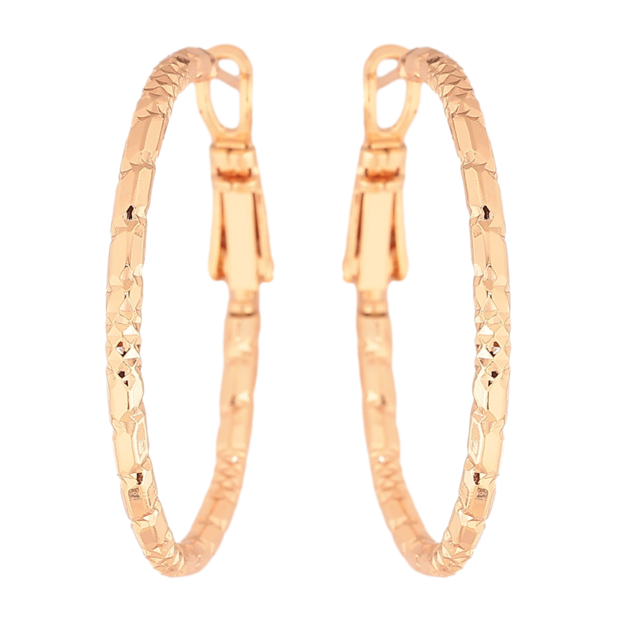 Серьги Xuping M&L цвет 18K кольца (конго) "Декоративный узор" ø 3см фото №1 Серьги Xuping M&L цвет 18K кольца (конго) "Декоративный узор" ø 3см фото №1