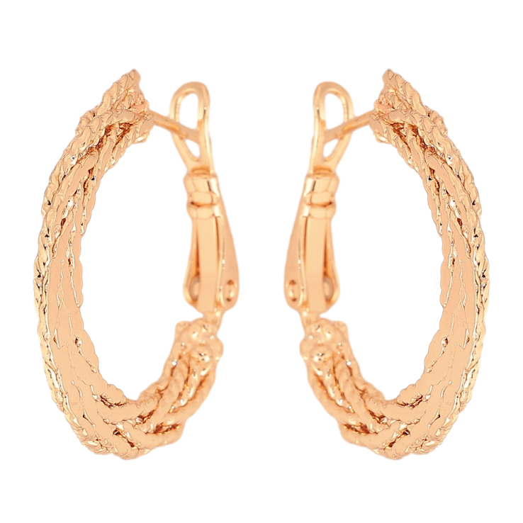 Серьги Xuping M&L цвет 18K кольца (конго) "Декоративный узор" ø 2.5см фото №17