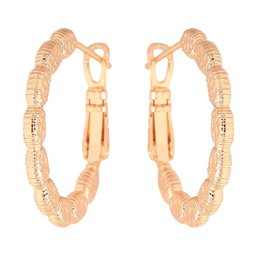 Серьги Xuping M&L цвет 18K кольца (конго) "Декоративный узор" ø 2.5см фото №1 Серьги Xuping M&L цвет 18K кольца (конго) "Декоративный узор" ø 2.5см фото №1