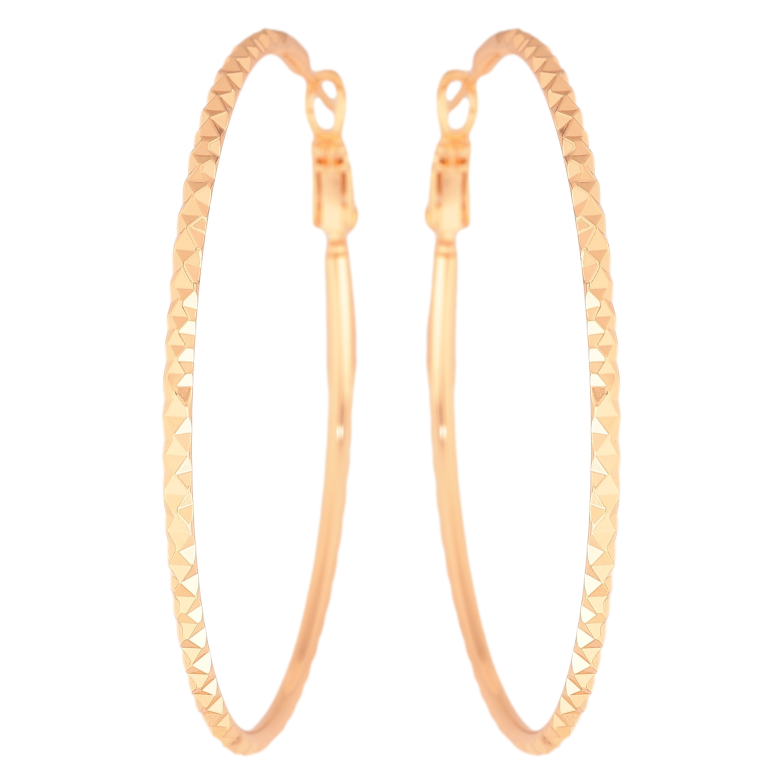 Сережки Xuping M&L колір 18K кільця (конго) "Декоративний візерунок" ø 5.5см фото №1 Сережки Xuping M&L колір 18K кільця (конго) "Декоративний візерунок" ø 5.5см фото №1