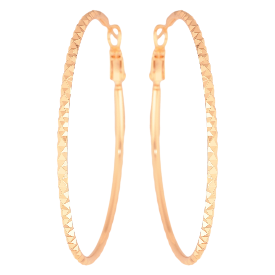 Сережки Xuping M&L колір 18K кільця (конго) "Декоративний візерунок" ø 5.5см фото №1 Сережки Xuping M&L колір 18K кільця (конго) "Декоративний візерунок" ø 5.5см фото №1