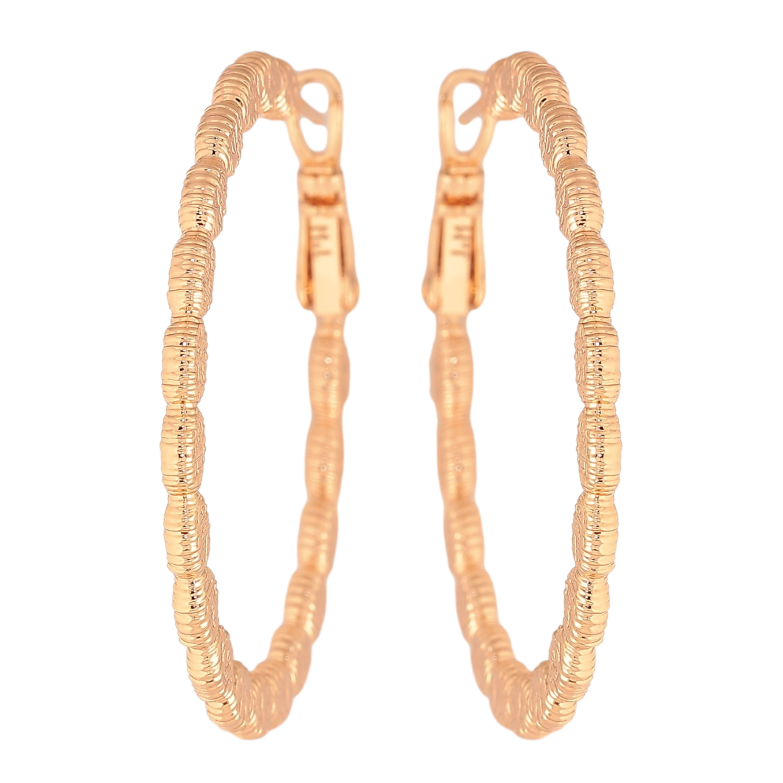 Серьги Xuping M&L цвет 18K кольца (конго) "Декоративный узор" ø 4см фото №1