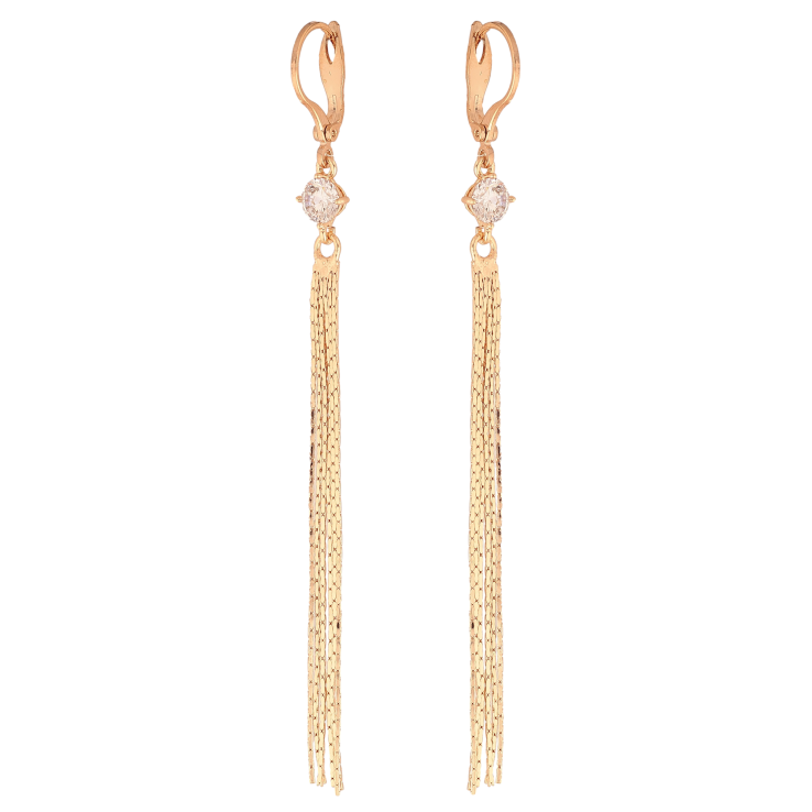 Сережки Xuping M&L колір 18K англійський замок "Підвіски з ланцюжків із кристалами" фото №14