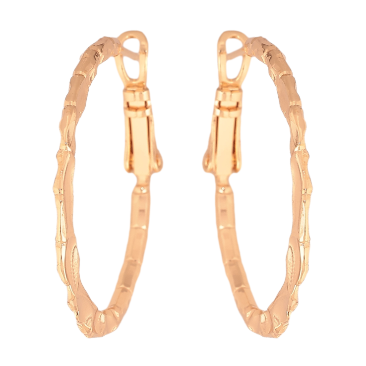 Серьги Xuping M&L цвет 18K кольца (конго) "Декоративный узор" ø 3см фото №14