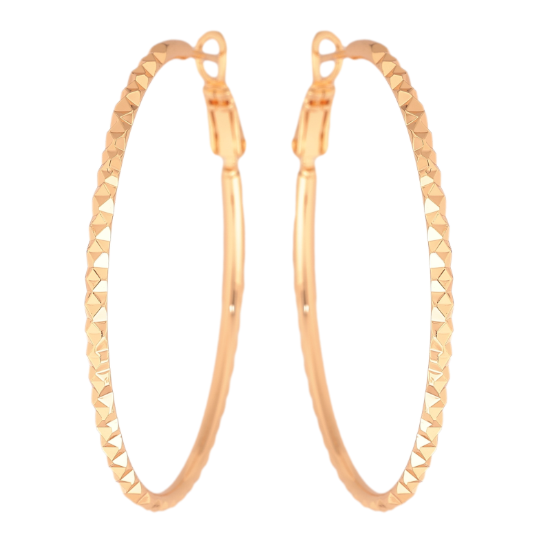 Сережки Xuping M&L колір 18K кільця (конго) "Декоративний візерунок" ø 4.5см фото №1 Сережки Xuping M&L колір 18K кільця (конго) "Декоративний візерунок" ø 4.5см фото №1