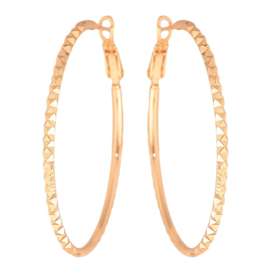 Сережки Xuping M&L колір 18K кільця (конго) "Декоративний візерунок" ø 4.5см фото №1 Сережки Xuping M&L колір 18K кільця (конго) "Декоративний візерунок" ø 4.5см фото №1