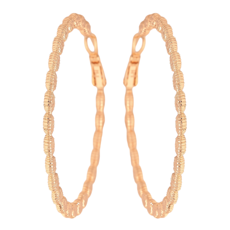Серьги Xuping M&L цвет 18K кольца (конго) "Декоративный узор" ø 5см фото №8
