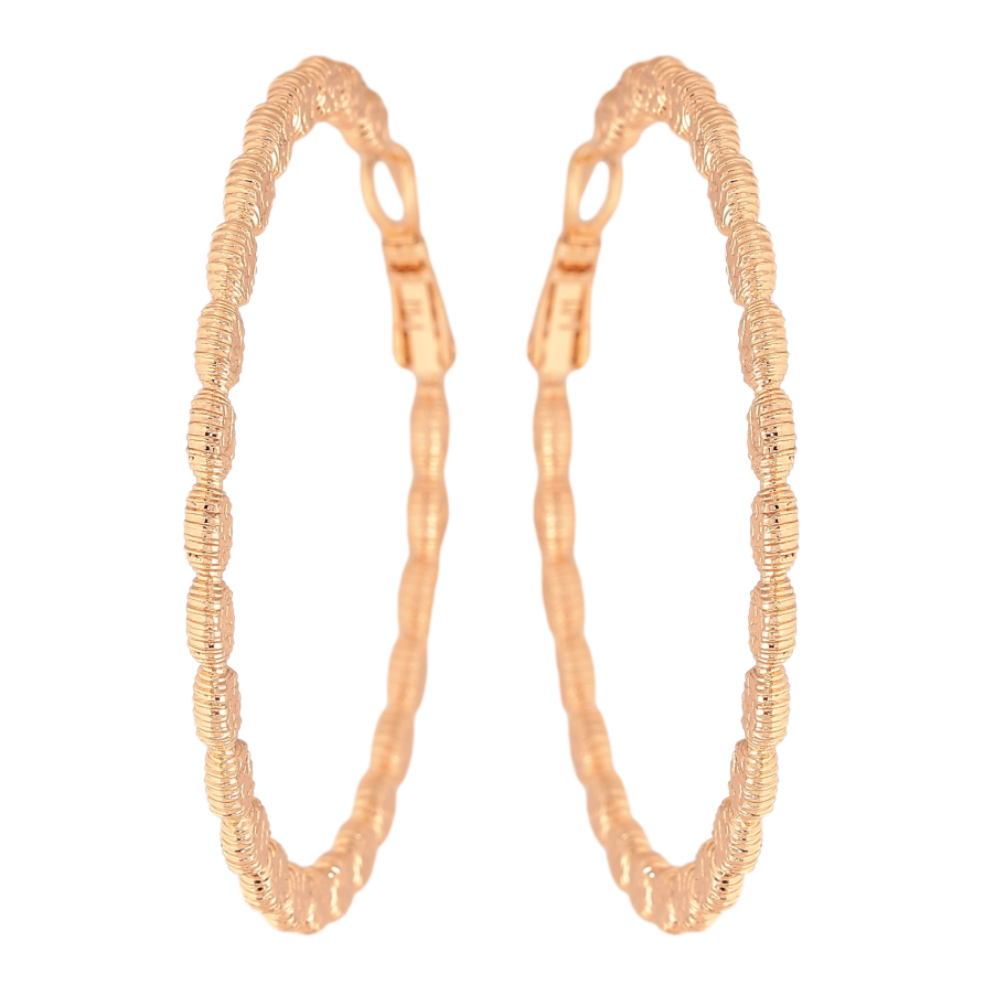 Серьги Xuping M&L цвет 18K кольца (конго) "Декоративный узор" ø 5см фото №1