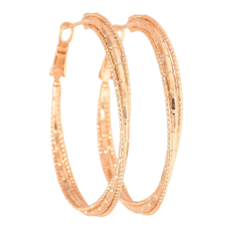 Серьги Xuping M&L цвет 18K кольца (конго) "Декоративный узор" ø 4.5см фото №13 Серьги Xuping M&L цвет 18K кольца (конго) "Декоративный узор" ø 4.5см фото №13