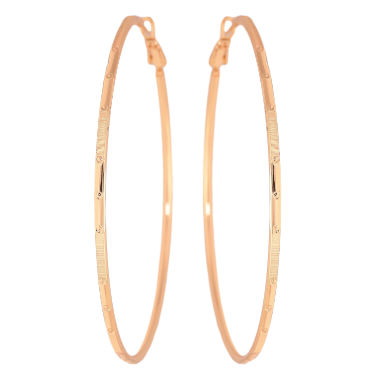 Сережки Xuping M&L колір 18K кільця (конго) "Декоративний візерунок" ø 7см фото №13