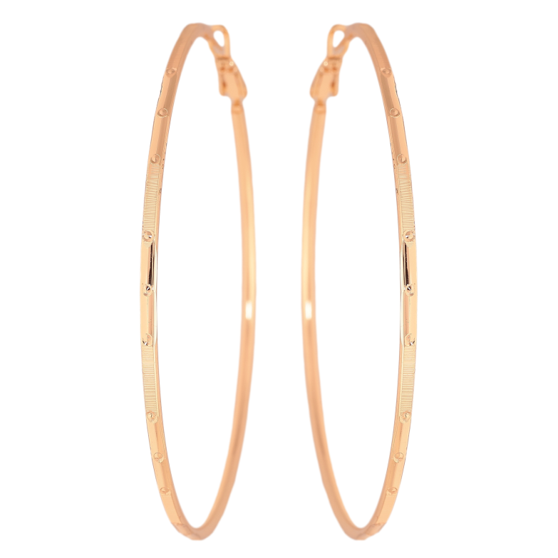 Сережки Xuping M&L колір 18K кільця (конго) "Декоративний візерунок" ø 7см фото №6 Сережки Xuping M&L колір 18K кільця (конго) "Декоративний візерунок" ø 7см фото №6