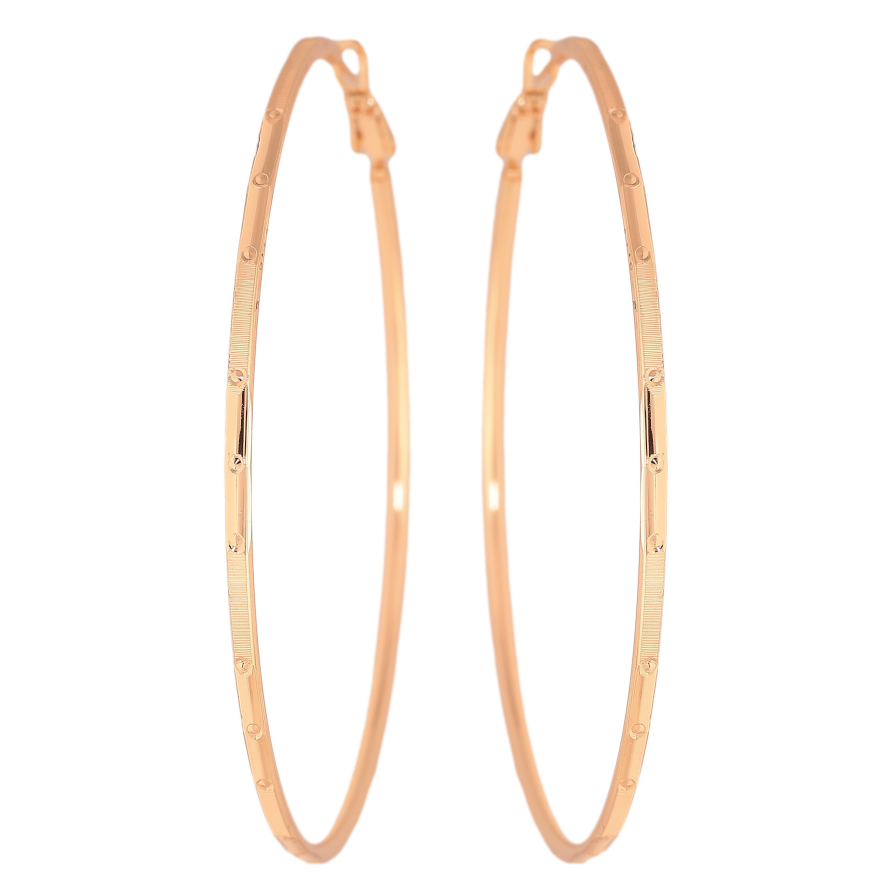 Сережки Xuping M&L колір 18K кільця (конго) "Декоративний візерунок" ø 7см фото №1 Сережки Xuping M&L колір 18K кільця (конго) "Декоративний візерунок" ø 7см фото №1