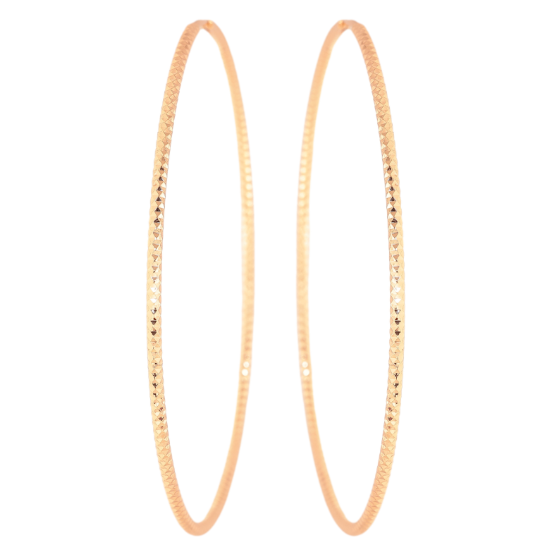 Сережки Xuping M&L колір 18K кільця (конго) "Декоративний візерунок" ø 8см фото №1 Сережки Xuping M&L колір 18K кільця (конго) "Декоративний візерунок" ø 8см фото №1