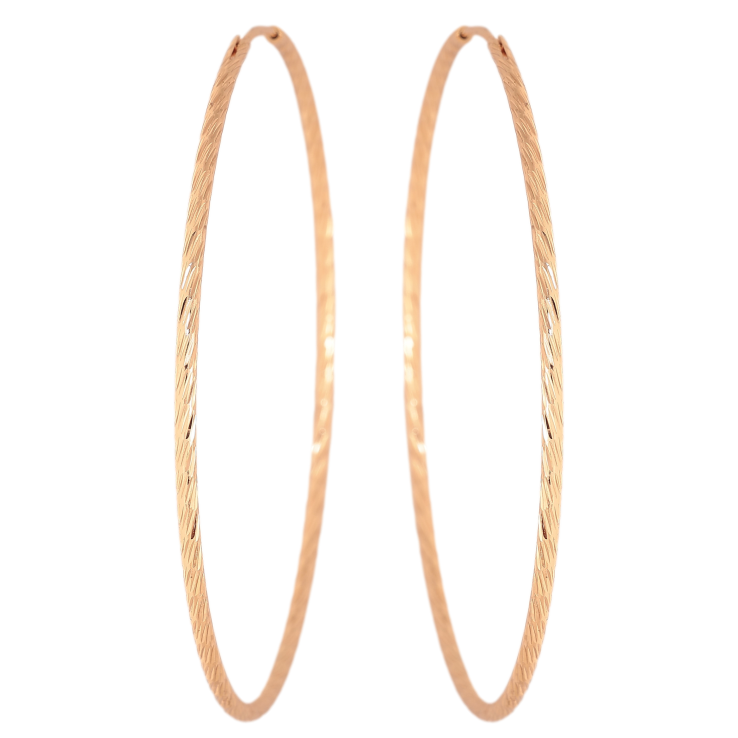Сережки Xuping M&L колір 18K кільця (конго) "Декоративний візерунок" ø 7см фото №21