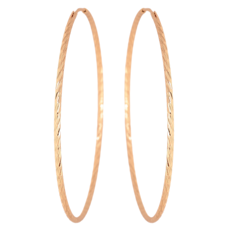 Серьги Xuping M&L цвет 18K кольца (конго) "Декоративный узор" ø 7см фото №2