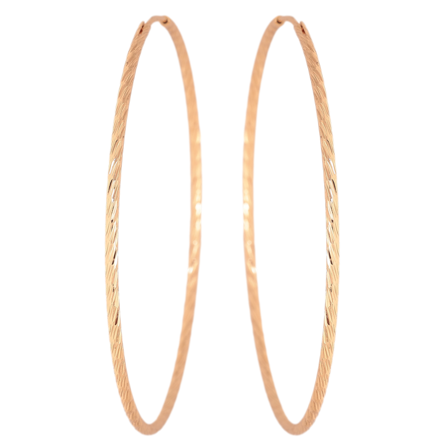 Сережки Xuping M&L колір 18K кільця (конго) "Декоративний візерунок" ø 7см фото №1 Сережки Xuping M&L колір 18K кільця (конго) "Декоративний візерунок" ø 7см фото №1
