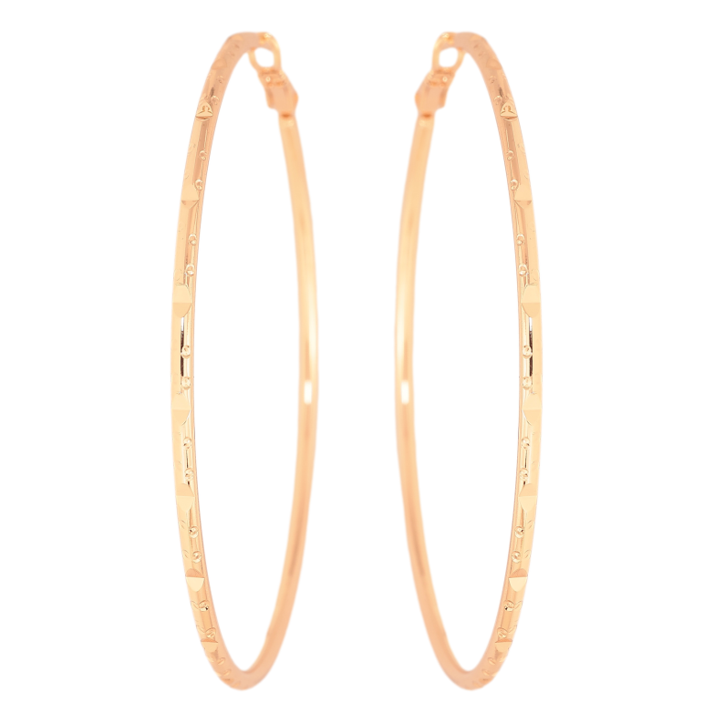 Серьги Xuping M&L цвет 18K кольца (конго) "Декоративный узор" ø 6.5см фото №1 Серьги Xuping M&L цвет 18K кольца (конго) "Декоративный узор" ø 6.5см фото №1