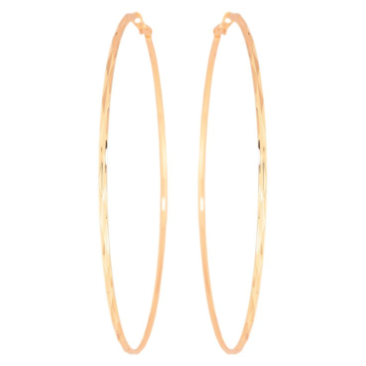 Сережки Xuping M&L колір 18K кільця (конго) "Декоративний візерунок" ø 9см фото №17