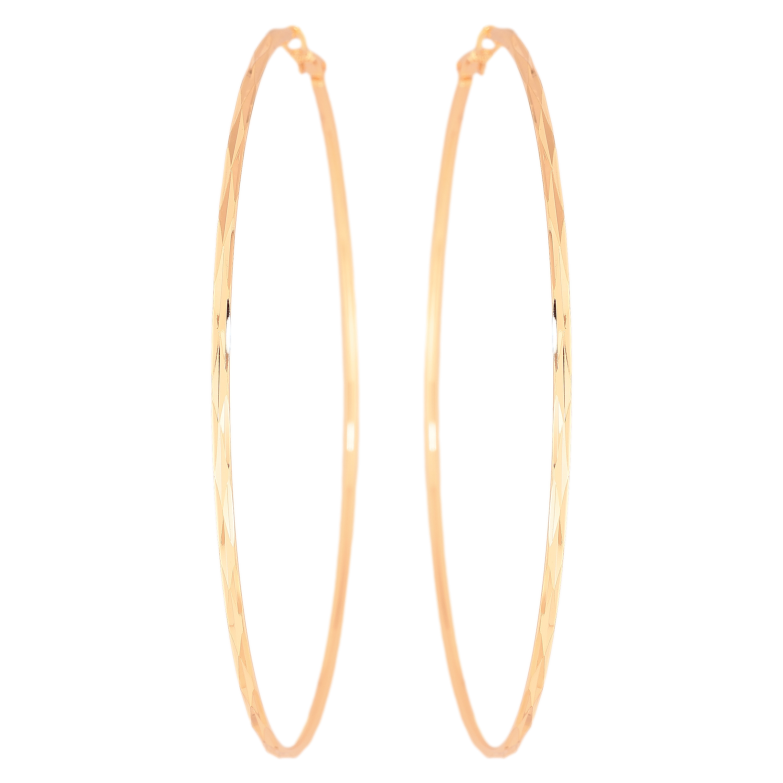 Сережки Xuping M&L колір 18K кільця (конго) "Декоративний візерунок" ø 9см фото №1 Сережки Xuping M&L колір 18K кільця (конго) "Декоративний візерунок" ø 9см фото №1
