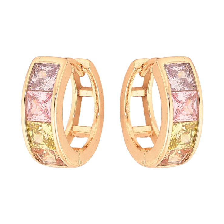 Сережки Xuping M&L колір 18K колечка "Дорожки кольорових кристалів" фото №20 Сережки Xuping M&L колір 18K колечка "Дорожки кольорових кристалів" фото №20