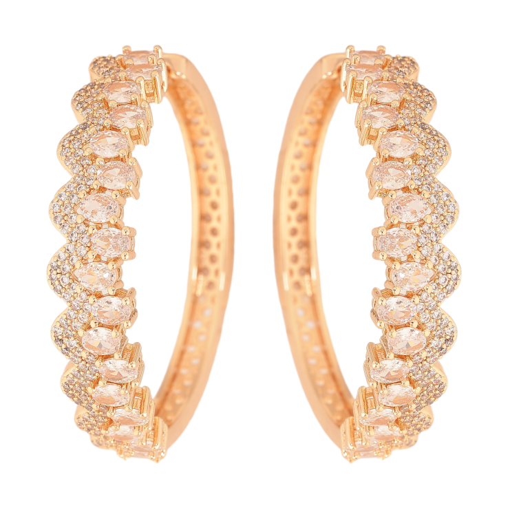 Сережки Xuping M&L колір 18K колечка "Інкрустація кристалами" фото №20