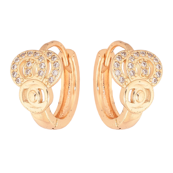 Сережки Xuping M&L колір 18K колечка "Візерунок з кристалами" фото №21