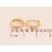 Серьги Xuping M&L цвет 18K колечки "Узор насечками" фото №2