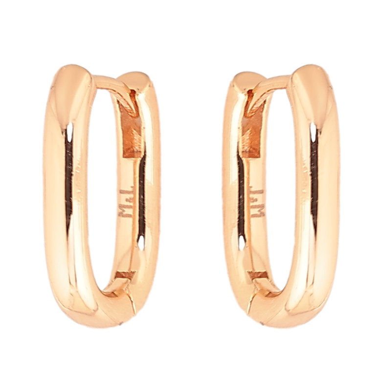Сережки Xuping M&L колір 18K колечка "Овальні" фото №1 Сережки Xuping M&L колір 18K колечка "Овальні" фото №1