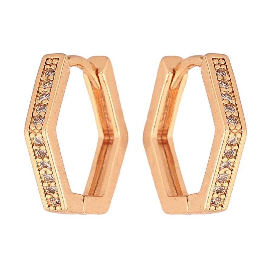 Серьги Xuping M&L цвет 18K колечки "Дорожки кристаллов" фото №1 Серьги Xuping M&L цвет 18K колечки "Дорожки кристаллов" фото №1