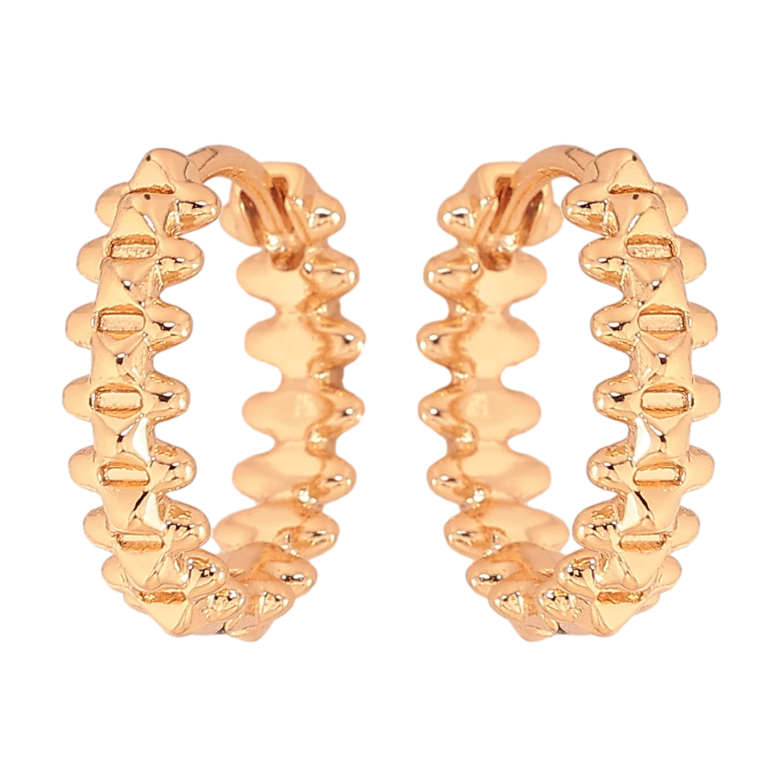 Сережки Xuping M&L колір 18K колечка "Декоративний візерунок" фото №1 Сережки Xuping M&L колір 18K колечка "Декоративний візерунок" фото №1