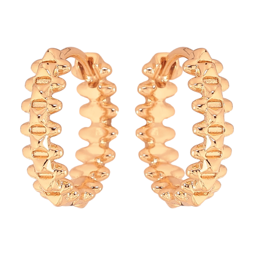 Сережки Xuping M&L колір 18K колечка "Декоративний візерунок" фото №1 Сережки Xuping M&L колір 18K колечка "Декоративний візерунок" фото №1