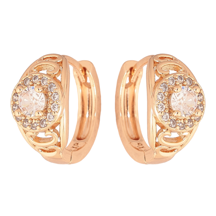 Сережки Xuping M&L колір 18K колечка "Інкрустація кристалами" фото №22