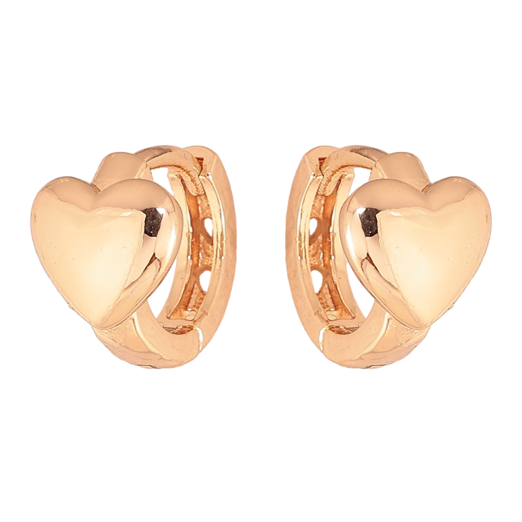 Сережки Xuping M&L колір 18K колечка "Сердечка" фото №12