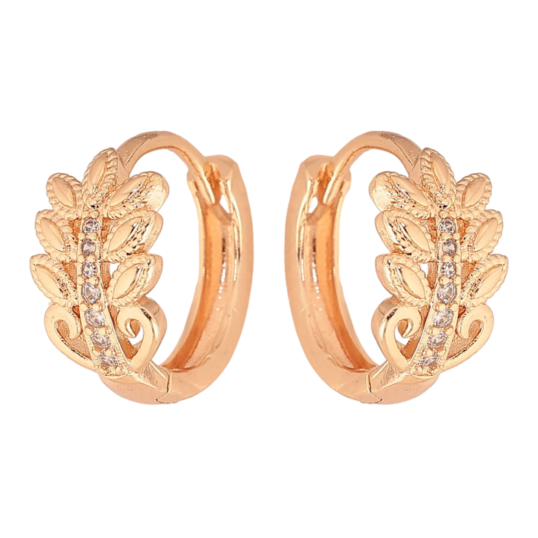 Сережки Xuping M&L колір 18K колечка "Гілочки з кристалами" фото №1