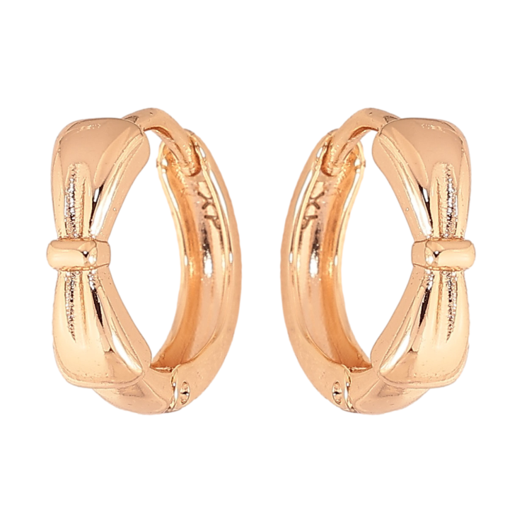 Сережки Xuping M&L колір 18K колечка "Банти" фото №3