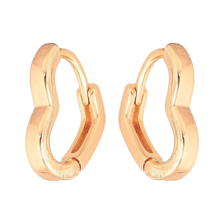 Серьги Xuping M&L цвет 18K колечки "Сердечки" фото №1